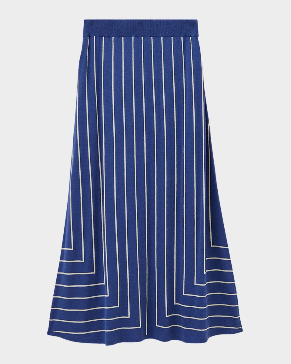Geometric Jacquard Knit Maxi Skirt